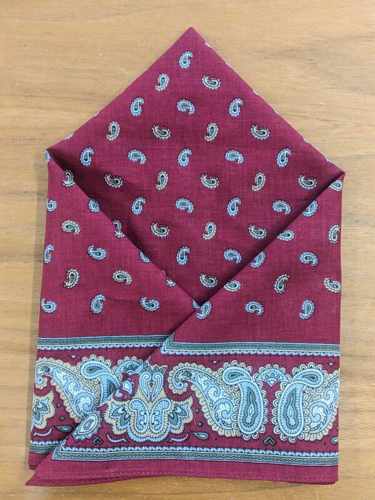 Handkerchief - Burgundy Paisley