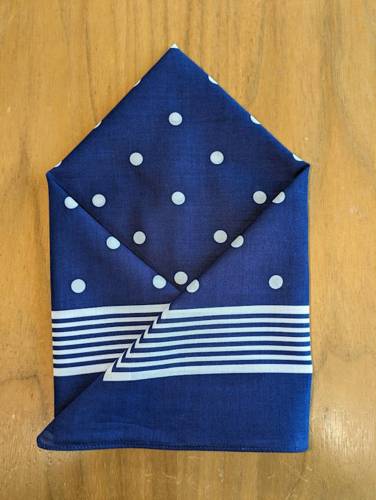 Handkerchief - Navy Large Polka