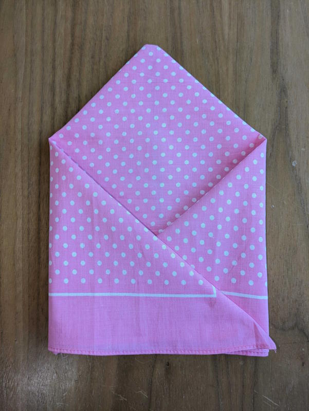 Handkerchief - Pink Big Polka Dot