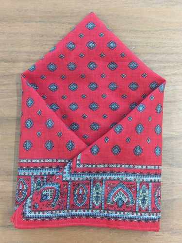 Wilsons Handkerchief - Red Diamond Paisley